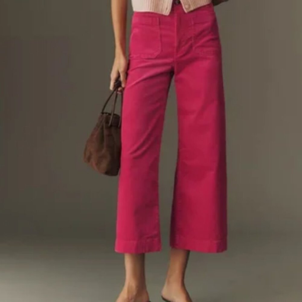Maeve x Anthropologie Collette Corduroy Pants Pink – Size 28 - Picture 2 of 6